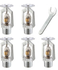 Five Pack DN15 Fire Sprinkler Heads Heavy Duty With A Fusible Alloy Core Rated At 72 Degrees Celsius To Crush Winter Chill and deliver straight up reliable instant spray for any outdoor setup.