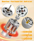 High Speed 12V Ride On Car Motor With Metal Gear 40000 RPM Brushed DC Motor Includes 5 Gear Types, close-up of gears and coil.