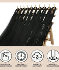 60 Spool Braid Rack For Hair Extensions And Braids, Braiding Hair Stand, holds black hair extensions, side view