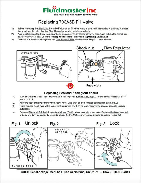 Installation guide for Specialty Toilet Fill Valve Replacement For Glacier Bay And Niagara Flapperless Toilets Easy Install Quick Refill