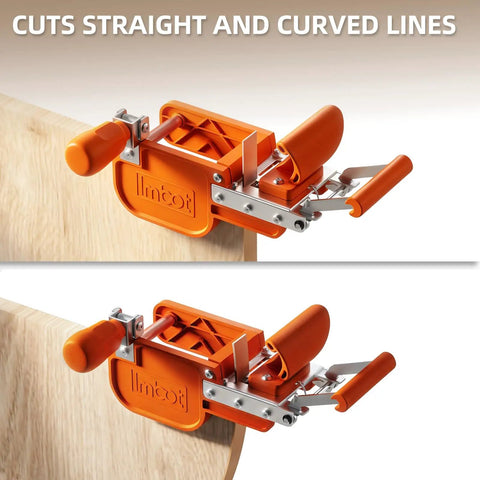Hand End Trimmer For Edge Banding, 180 Degree Foldable Veneer Cutter, Pro Grade Precision Tool For PVC Melamine And Laminate, Trims 1 To 3mm Edge Banding On Curved Or Straight Surfaces, Ideal For Woodworking, orange on wood edge