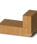 Kickass Carbide Tipped Locking Rabbet Router Bit For Smooth Drawer Assembly With Three Quarter Inch Body And Half Inch Cut Depth For Hardcore Woodworking Projects And Fine Cabinet Work, showcasing a router cut profile in wood.