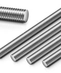 Four 3/8-16 Fully Threaded Rods, 36-Inch Long Stainless Steel Fasteners, 304 Grade, Right-Hand Threads shown from side view