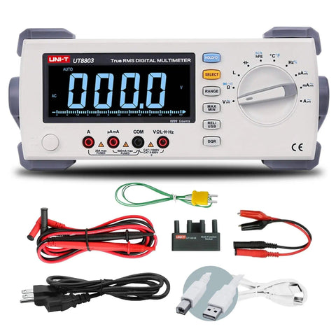 Pro Grade Digital Multimeter With 199999 Count, 100kHz Frequency Response, 4.3 Inch TFT Display, Hold Button, cables and accessories