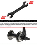 2 Pack Bicycle Cone Spanner Hub Wrench Set With Double Sided Pedal Wrenches For 13mm And 14mm Sizes on bike hub