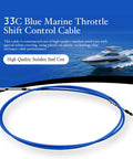 33C Boat Throttle Shift Cable for Outboard Engines, 18 Foot Length, 1 Piece, Heavy Duty Marine Control Cable for Smooth Shifts, Built Tough for Inboard and Stern Drive Performance, High Quality Boat Rigging Part blue cable with stainless steel core
