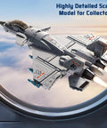 Fighter Jet Building Set For Boys Ages 8 To 14 With Foldable Wings Realistic Cockpit Airplane Model Kit STEM Toy 577 Pieces