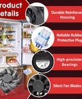 Refrigerator Evaporator Fan Motor Replacement Drop In Fit For A Wide Range Of Models And Replaces WR60X29099 WR60X26281