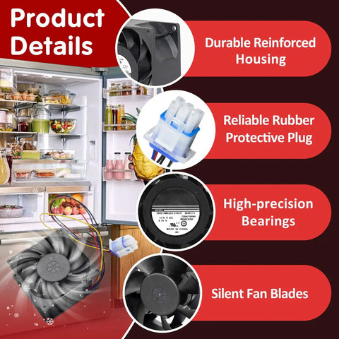 Refrigerator Evaporator Fan Motor Replacement Drop In Fit For A Wide Range Of Models And Replaces WR60X29099 WR60X26281