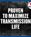 Graphic with text 'Proven to Maximize Transmission Life' featuring Valvoline logo, related to ATF 4 Full Synthetic Automatic Transmission Fluid 1 Quart Built For Chrysler Dodge Ram And Stellantis Vehicles With Advanced Seal Conditioning To Stop Leaks Cut Wear And Foaming Fight Oxidation And Keep Shifts Smooth.