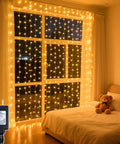 200 LED Curtain String Lights 9.8 By 6.6 Feet Plug In Fairy Lights With Timer 8 Modes Waterproof for bedroom window decor