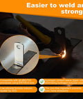 Premium Acid Pickled Weld Tabs 10 Pack Heavy Duty Steel Tack Studs With Three Eighth Inch Hole No Coating Clean Burn setup for welding.