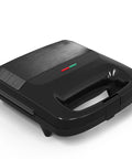 Awesome 3 in 1 Electric Sandwich Maker With Panini Press Grill And Waffle Iron Set with cool touch handle.