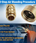 Hydraulic Steering Bleed Kit For Boats With Leak Proof Brass Connectors And Quick Connection Pro Grade Enhanced Marine Bleeder Tool
