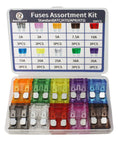 Built Tough Standard Blade Fuses Assortment Kit 30 Pack with various amperage fuses in a clear organizer for automotive use.