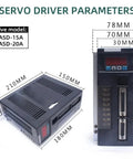 Go To High Performance AC Servo Motor With Encoder Feedback And Permanent Magnet Closed Loop Matched Driver, product dimensions shown.