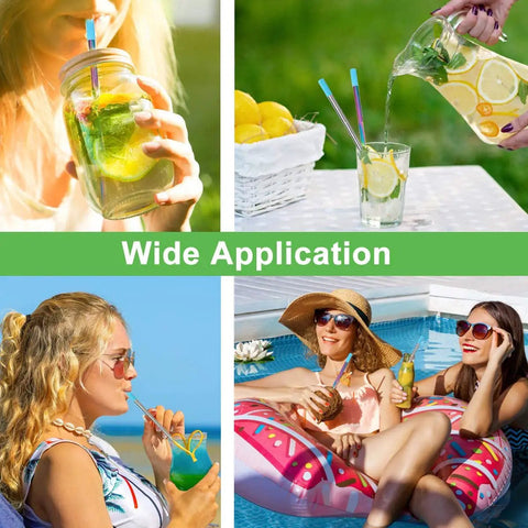 People using Go To Collapsible Metal Straw Set With Case For Travel And Cruise Ship Essentials in various settings