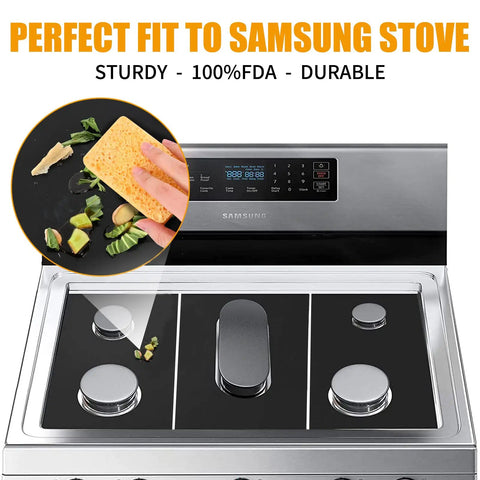 32 Inch Wide Stove Covers For Gas Stoves Extra Long Burner Mats on Samsung stove