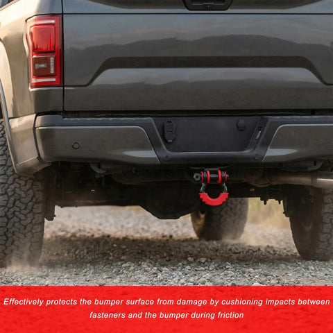 D Ring Shackle Isolator Washers Kit Rubber Towing Shackle Cover Set Protects Bumper and Cuts Down Rattle on a truck bumper