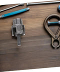 Popetpop 3 Pcs Pvc Pipe Threading Kit featuring internal external thread cutter set on wooden surface.