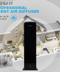 Heavy Duty Floor Standing Scent Diffuser Uses Cold Air Tech To Create Dry Mist Continuously Keeping Hotels And Large Rooms Smelling Crisp All Day Long A Total Game Changer That Truly Hits The Spot in a stylish interior with open layout.