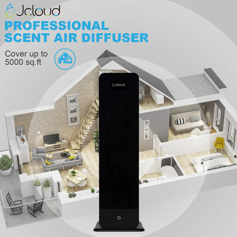 Heavy Duty Floor Standing Scent Diffuser Uses Cold Air Tech To Create Dry Mist Continuously Keeping Hotels And Large Rooms Smelling Crisp All Day Long A Total Game Changer That Truly Hits The Spot in a stylish interior with open layout.