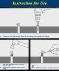 Instructions for using Pro Grade 25 Piece Heavy Duty Screw Extractor Set For Damaged Bolts Screws And Studs In Chromium Molybdenum Steel