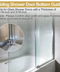 Gray Sliding Shower Door Bottom Guide With Slick Roller Track For Standard Glass Doors Up To Five Sixteenth Inch Thickness in a bathroom setting.
