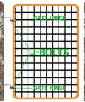 Diagram of 10 Inch J Bolt Gate Hinges Set For Chain Link Fences And Cattle Corrals Heavy Duty Threaded Hinges With Five Eighth Inch Pins Four Pack Of Durable Iron Gate Hinges For Farm Gates Panels And Corrals installed on wooden posts.