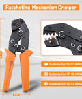 Ratchet crimping tool from 945 Pcs Pin Connector Kit With 21 Types Terminal Pins And Waterproof Plugs For Car Wiring