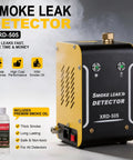Street Cred Garage Tested Automotive Smoke Tester Machine Plug N Play Diagnostic Kit Includes Pre Made Fluid For Hunting Down Evap Intake Egr Air Leaks Fast, showing XRD-505 model with smoke and details.