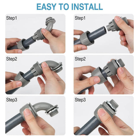 Installation steps for Half Inch 10 Foot Flexible PVC Electrical Conduit Kit AC Whip Kit Liquid Tight Non Metallic Wire Conduit Pipe