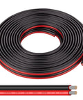 Coiled Beefy 10 Gauge Two Conductor Tinned Copper Parallel Wire 20 Ft Insulated Stranded Cable For Solar Panels Car Audio