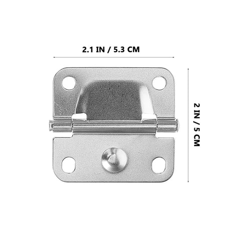 Stainless Steel Camping Cooler Hinge Replacement Kit 4 Pcs Heavy Duty Hinges For Outdoor Freezer DIY Cooler Repair Hardware Easy Install Rustproof Weather Resistant And Long Lasting, showing front view of one hinge with dimensions labeled