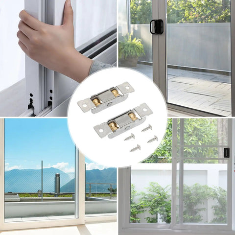 88 Type Sliding Door And Window Roller With Double Wheels and Mounting Screws, showcasing sliding rollers and enclosed screws.