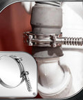 Must Have 24 Pack T Bolt Hose Clamp Set With Reinforcement Spring Stainless Steel Constant Tension on hose connection