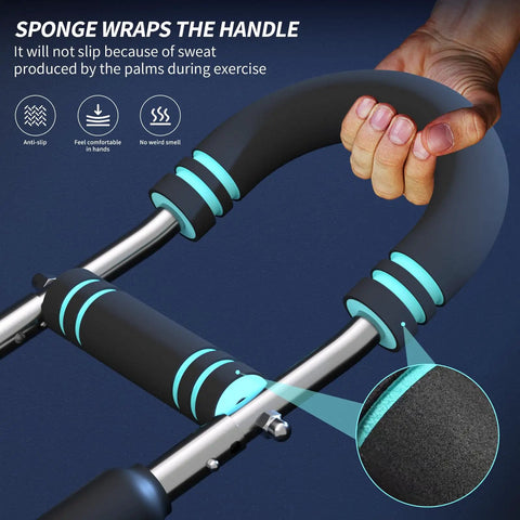 Close-up of Twister Arm Trainer Pro For Men grip with anti-slip sponge handle