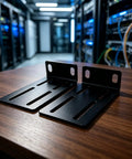 Rock Solid 1U Adjustable Rack Mount Pair For 19 Inch Server Cabinets Heavy Duty Steel Brackets with slotted ears