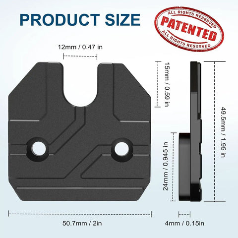 Dimensions of Ram 1500 Sun Visor Repair Kit 2019-2026, 2 Pack Aluminum Visor Clips for Trucks, durable aluminum alloy clip replacement.