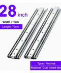 Heavy Duty Full Extension Side Mount Drawer Slides Two Pack Ball Bearing Home Cabinet Hardware Glides Like Silk Hassle Free Install 28 Inch Rails with cold rolled steel construction.