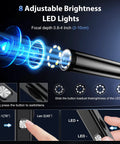 Ultra Clear Endoscope Camera With Light 1920P HD Borescope For Android And iOS Inspections with 8 adjustable LEDs and focus lens