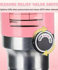 Close-up of the pressure relief valve switch on the Heavy Duty Hydraulic 3 Jaw Bearing Puller Built Like A Tank With 15 Ton Hub Separation Power.