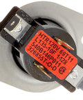 WE4M216 Dryer Cycling Thermostat Replacement Part for Electric and Gas Dryers, circular metal component with labels
