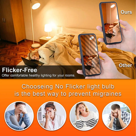 Scene highlighting 10 Pack Dimmable G9 LED Bulbs 3000K Warm White 4W with flicker-free lighting for migraine prevention.