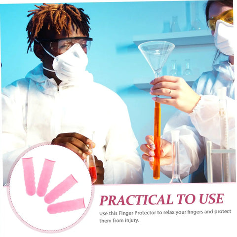 Badass 100 Pc Antistatic Latex Finger Sleeves for protection and comfort during scientific tasks in a lab setting.