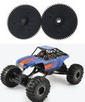 Two Pack Plastic 62T RC Main Spur Gear For 1/10 Scale Rigs, Sand And Gravel Resistant, shown with RC truck