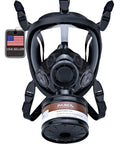 Beefy Survival Respirator Mask For Smoke And Chemical Protection With Industry Standard 40mm Gas Filter Canister Compatibility