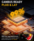 AUXITO canbus ready chip designed for 9005 HB3 LED Headlight Bulbs Pair, Straight Fire 40000 Lumens Crisp White Light, Plug And Drop Instant Setup.