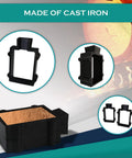 Cast Iron 2 Part Flask Mold Frame for Sand Casting Jewelry and Metal Casting with heavy-duty design and corrosion resistance