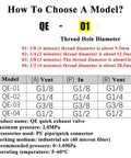 Solid QE 04 Pneumatic Air Quick Exhaust Valve Made From Durable Aluminum For Fast Air Tool Action And Smooth Compressed Gas Flow On Any Setup - model selection guide.